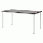 TABLE MALIBU 160X80 T6 4P STR ANTIB BÉT F186/NOIR BLC 9016