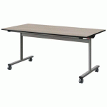 TABLE MALIBU RAB. 160X80 T5 DL ST ACACIA/NOIR GRIS 9006