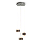 TOP LIGHT SUSPENSION LED PUK MAXX DROP TRIO, CHROME MAT