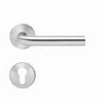 BÉQUILLE DOUBLE SUR ROSACE SLIM STYLE BE100B À CLIPSER EN INOX SATINÉ - CLÉ I KARCHER DESIGN