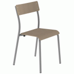 CHAISE ANDRÉ 4P T6 ASS/DOS HÊTRE PIÈTEMENT GRIS 9006 - MOBIDECOR