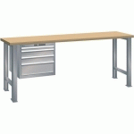 ÉTABLIS GRIS PIGEON 1500X750X840 CAP. 600KG ET 4 TIR. 75KG - LISTA