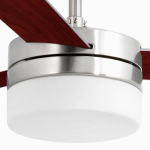 FARO BARCELONA VENTILATEUR DE PLAFOND PANAY LAMPE NICKEL/ACAJOU