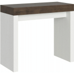 ITAMOBY - CONSOLE EXTENSIBLE 90X40/196 CM ROXELL MIX SMALL PLATEAU NOYER - STRUCTURE FRÊNE BLANC