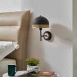 LINDBY LONNARIS APPLIQUE AVEC ROTIN, NOIRE