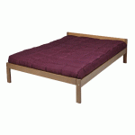 LIT NOVA TÊTE PANNEAU/BOIS SOMMIER AGGLO 140X190 TAUPE/TAUPE - MANUTAN COLLECTIVITÉS