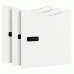 LOT DE 3 PORTES MÉLAMINÉES DÉCOR BLANC LOCKERS - SERRURE À CODE