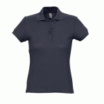 POLO PERSONNALISABLE FEMME EN COTON MAILLE PIQUÉE 170 MARINE