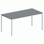 TABLE LOKI 160X80X75 CM GRIS CENDRÉ/BLANC