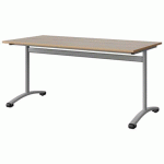 TABLE MALIBU 160X80 T6 DL STRA ALAISÉ ACACIA/GRIS 9006 - MANUTAN EXPERT
