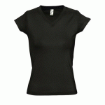 TEE-SHIRT PERSONNALISABLE FEMME EN COTON NOIR PROFOND