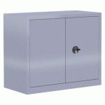 ARMOIRE MÉTAL PORTES BATTANTES MONOBLOC METY GRANDE PROFONDEUR H 100 X L 120 X P 60 CM ALUMINIUM