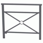 BARRIÈRE VENISE 1 M STRUCTURE SIMPLE CROIX ZINC GRIS PROCITY - PROCITY