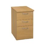 CAISSON MÉLAMINÉ NF ENVIRONNEMENT HAUTEUR BUREAU CHÊNE - H.72 X L. 42 X P. 60 CM