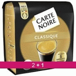 PACK 2 BOITES DE 36 DOSETTES CAFÉ CARTE NOIRE CLASSIQUE + 1 OFFERT