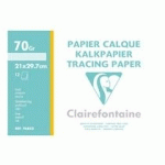 POCHETTE CALQUE CLAIREFONTAINE SATIN 70-75G A4 - 12 FEUILLES