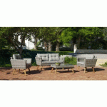 SALON DE JARDIN SOFA MERIDIEN 5 PLACES HEVEA