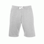 SHORT PERSONNALISABLE HOMME EN COTON GRIS CHINÉ 2