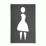 SIGNALÉTIQUE EN ACIER EFFET RELIEF AVEC PICTOGRAMME SIGNA - ANTHRACITE - FEMME SOCONA