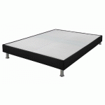 SOMMIER TAPISSIER SIMILICUIR FOOL  NOIR 80X200 CM