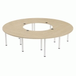 TABLE DE RÉUNION TUBO RONDE Ø 280 CM CHÊNE BLANC - MBA