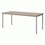 TABLE MALIBU 180X80 T5 4P STRA ALAISÉ ACACIA/GRIS 9006