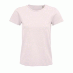 TEE-SHIRT PERSONNALISABLE FEMME COTON ORGANIQUE BIO JERSEY 175 ROSE PÂLE
