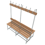 BANC 2X6 PATÈRES DOUBLE FACE