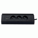 BLOC 3 PRISES + USB - POSE EN ANGLE - POUR CUISINE OU BUREAU SYNERCIA