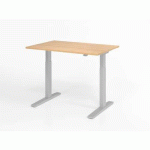 BUREAU ASSIS-DEBOUT SÉRIE XMKA-120X80CM-CHÊNE-ARGENT - HAMMERBACHER