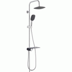 COLONNE DE DOUCHE AVEC TABLETTE ANTHRACITE ET POMMEAU CARRÉ - AQUASTAR SCHÜTTE
