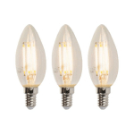 LOT DE 3 LAMPES BOUGIE LED E14 DIMMABLES B35 5W 380LM 2700K - LUEDD