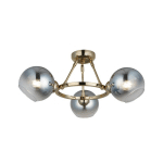 LUCEA PLAFONNIER RANKO, DORÉ/CHROMÉ, À 3 LAMPES