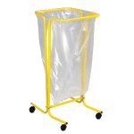 SUPPORT SAC POUBELLE À ROULETTES ROSSIGNOL TUBAG JAUNE COLZA SANS COUVERCLE 110 L