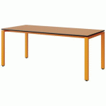 TABLE MALIBU 180X80 T5 SOUDÉ ST ORANGE U340/NOIR ORANGE 1028
