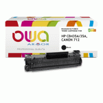 TONER REMANUFACTURÉ OWA - TRÈS TRÈS HAUTE CAPACITÉ - NOIR - POUR HP CB435A, CANON 712 - TONER COMPATIBLE