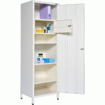 ARMOIRE À PHARMACIE 1 PORTE ET 1 COFFRE À TOXIQUE - MANUTAN COLLECTIVITÉS