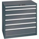 ARMOIRE 6 TIROIRS 1023X725X1000MM-CHARGE 200KG-NOIR - LISTA