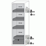 ARMOIRE SÉCURITÉ S-PHOENIX VOL.2-90 S90.196.060.FDAC JAUNE - ASECOS