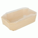 BARQUETTE BOIS NATUREL + MOULE 14X9X4.5 CM (VENDU PAR 400)