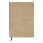 CARNET BROCHURE COUSUE FLYING SPIRIT A5 180 PAGES LIGNÉ COUVERTURE CUIR VIEILLI PAPIER IVOIRE 90G - BEIGE - LOT DE 3