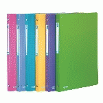 LOT DE 20 - CLASSEUR 4 ANNEAUX PLASTIFIÉ OXFORD MEMPHIS A4 - DOS 2 CM COULEURS PASTEL ASSORTIES