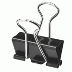 PINCE DOUBLE CLIP NOIRE 51 MM - BOÎTE DE 10