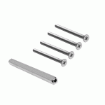 SET DE 4 VIS DE FIXATION POUR ROSACE 3-PIÈCES AVEC CARRÉ 8X8 MM - HAUTEUR 55 MM KARCHER DESIGN