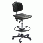 SIÈGE ATELIER PREMIUM-HAUT-FREIN DE CHARGE-ACIER-NOIR - GLOBAL PROFESSIONAL SEATING