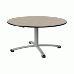TABLE MALIBU Ø 120 T3 PC STRA ACACIA/NOIR GRIS 9006