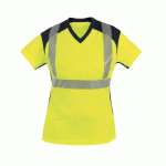 TEE-SHIRT FEMME - HAUTE VISIBILITÉ - JAUNE FLUO - L - BAHIA T2S