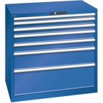 ARMOIRE 7 TIROIRS 1023X725X1000MM-CHARGE 75KG-BLEU FLUO - LISTA