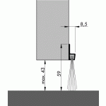 BAS DE PORTE ALUMINIUMÀ BROSSE IBS60 300CM - ELLEN - 0308404D