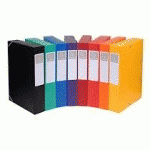 CHEMISE BOX CARTE CARTOBOX EXACOMPTA 25 X 33 CM DOS 5 CM - COULEURS ASSORTIES - LOT DE 10